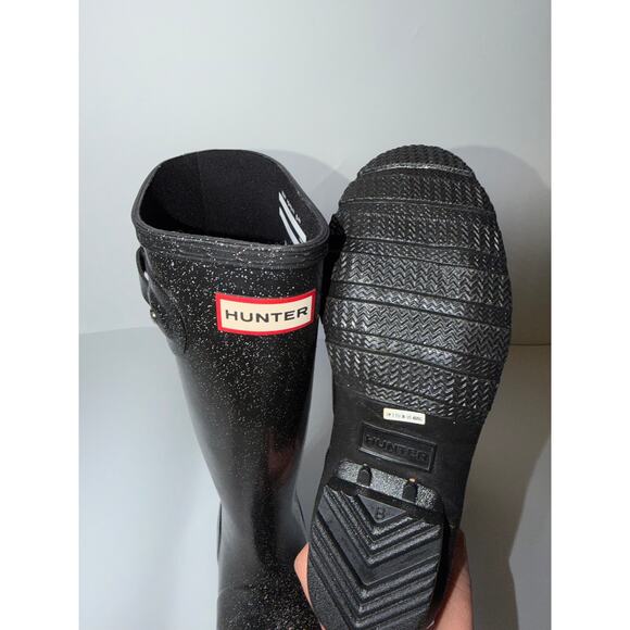 Hunter Girls Starcloud Glitter Tall Rain Boots – Black – US Girls Size 4B/5G main image 4